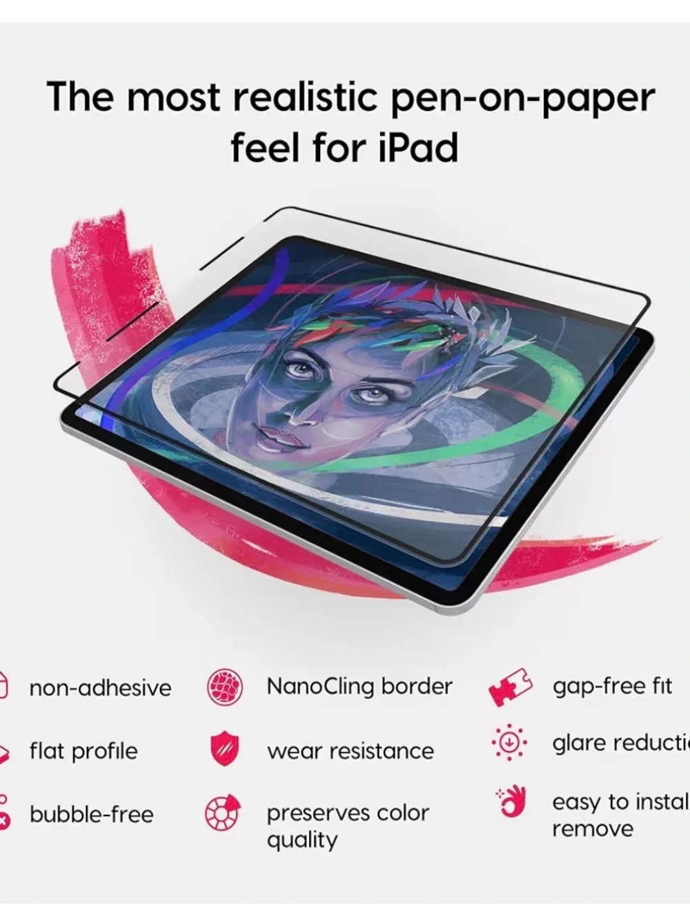 Astropad Rock Paper Tablet Screen Protector Paper-like with Pencil Nibs